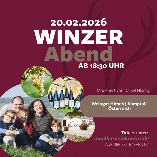 Winzerabend mit dem Weingut Hirsch – Müller Weinkontor Bad Kötzting – 20. Februar 2026